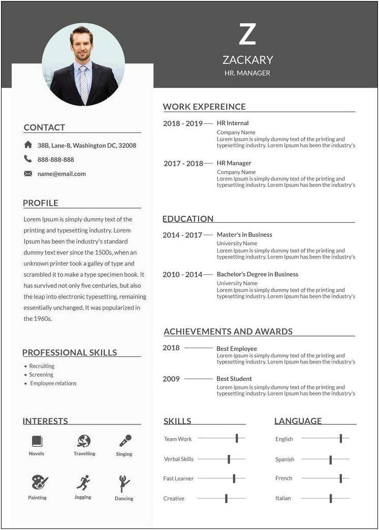 2018 Free Resume Template Downloads