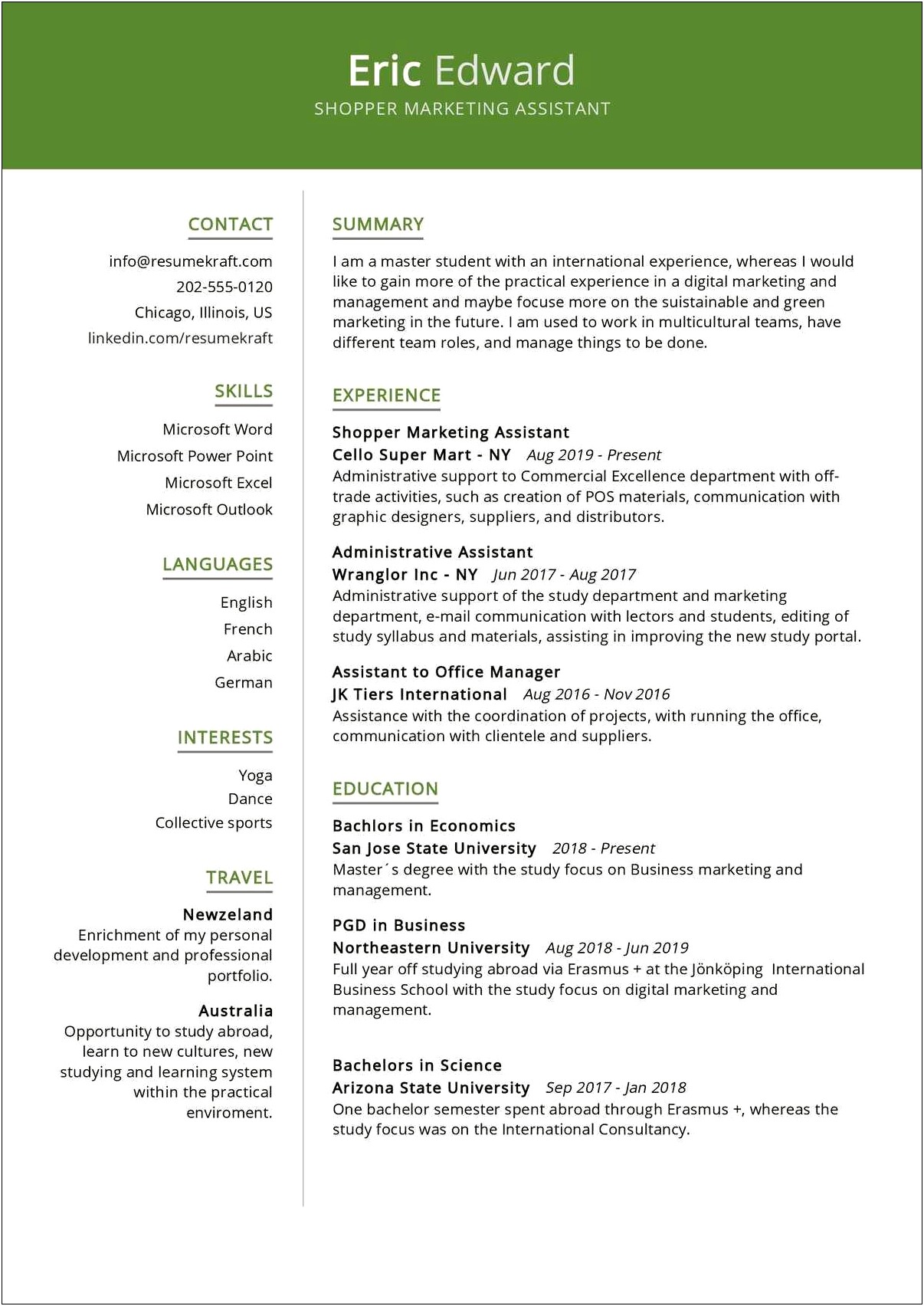 2018 Office Manager Resume Sample
