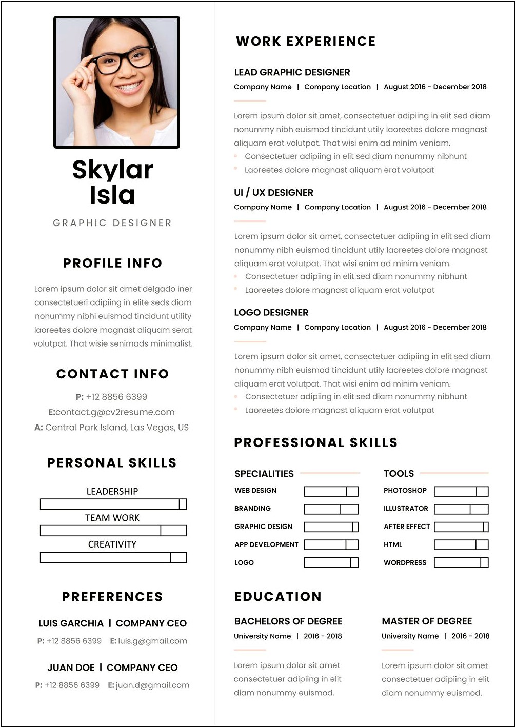 2018 Resume Templates Word Free Download