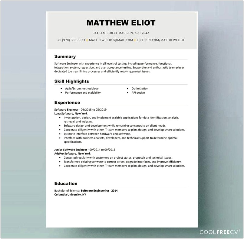 2019 Example Or Template Resume