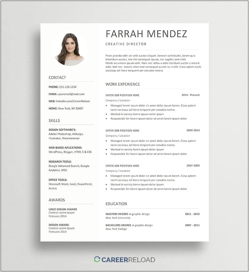 2019 Resume Template Download Free