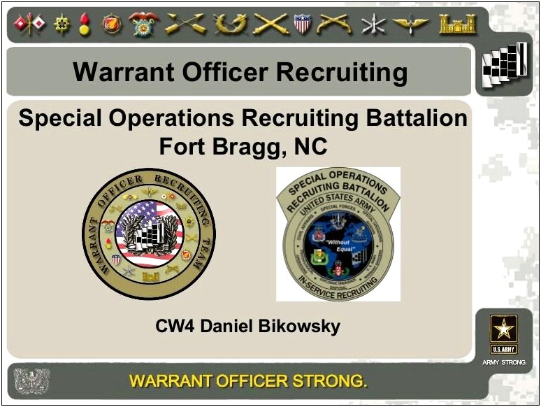255n Warrant Officer Sample Resume