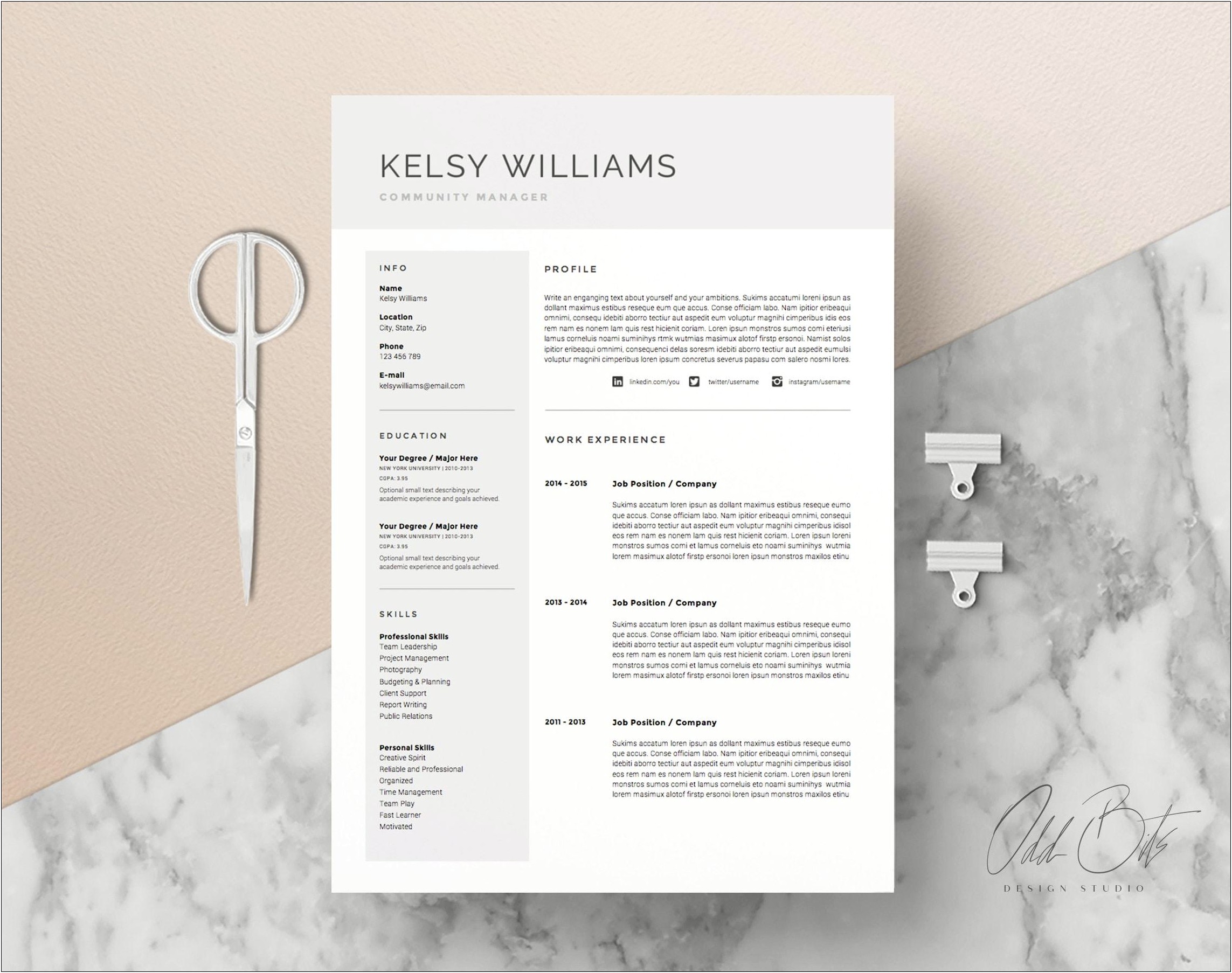 2nd Page Of Resume Template Wont Delete Mac
