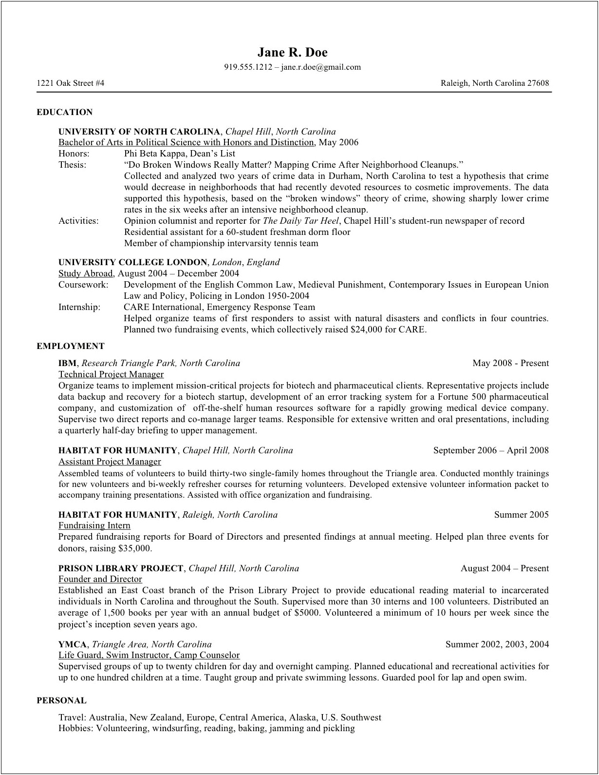 A Day In The Life Resume Examples