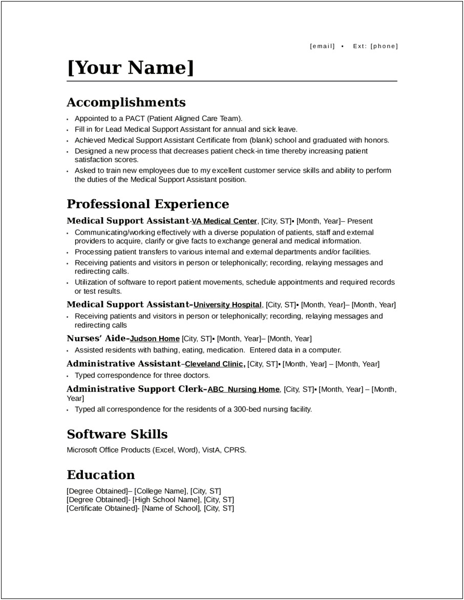 A General Objective For Resume