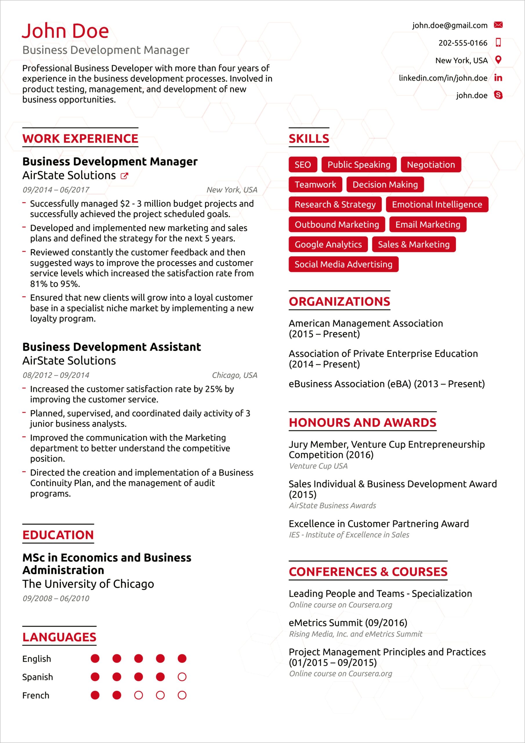 A Good Resume Example For Jobs