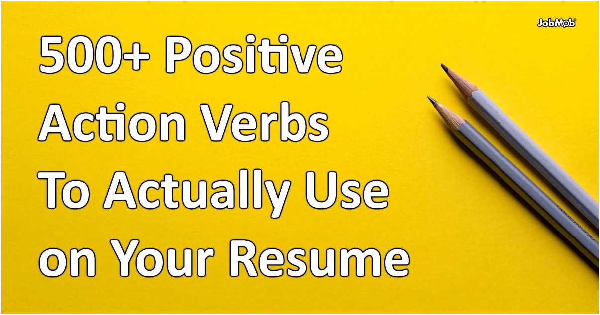 A List Of Action Words For Resumes