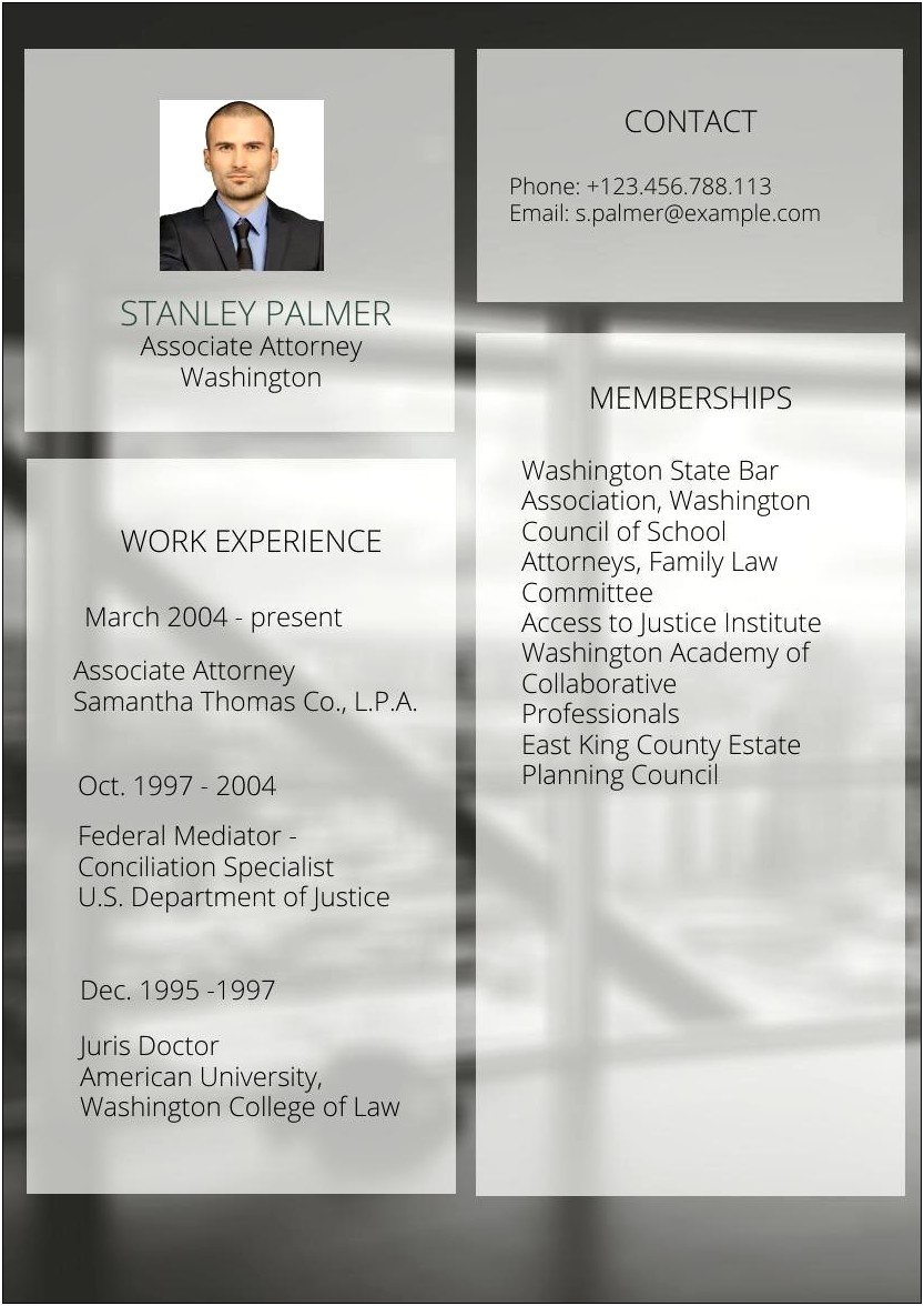 A Sample Of A Legal Mediator Resume