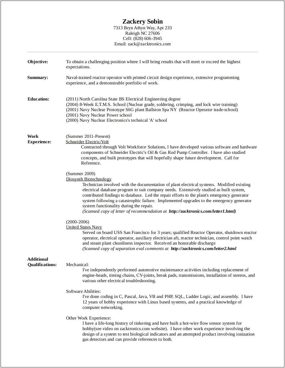 A School And Power School On Resume