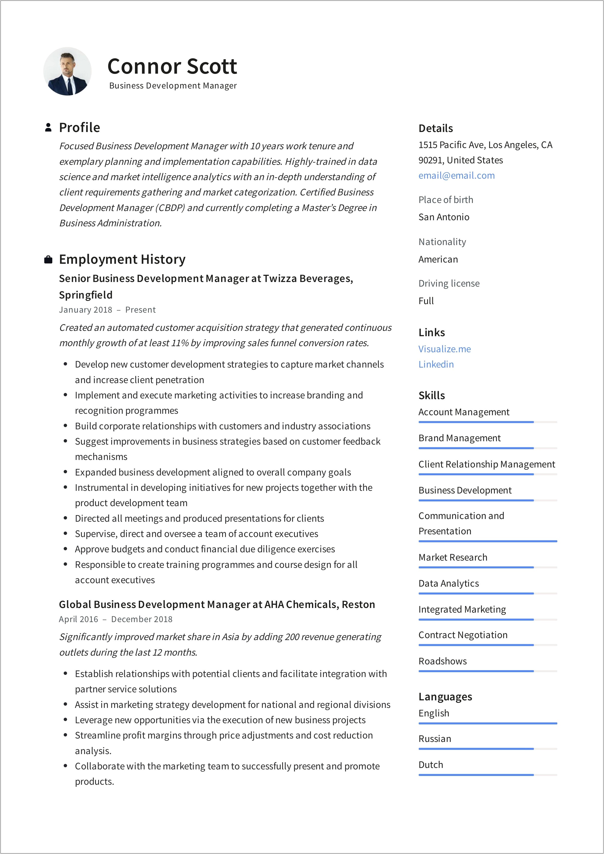 Aas In Business Management Written On A Resume