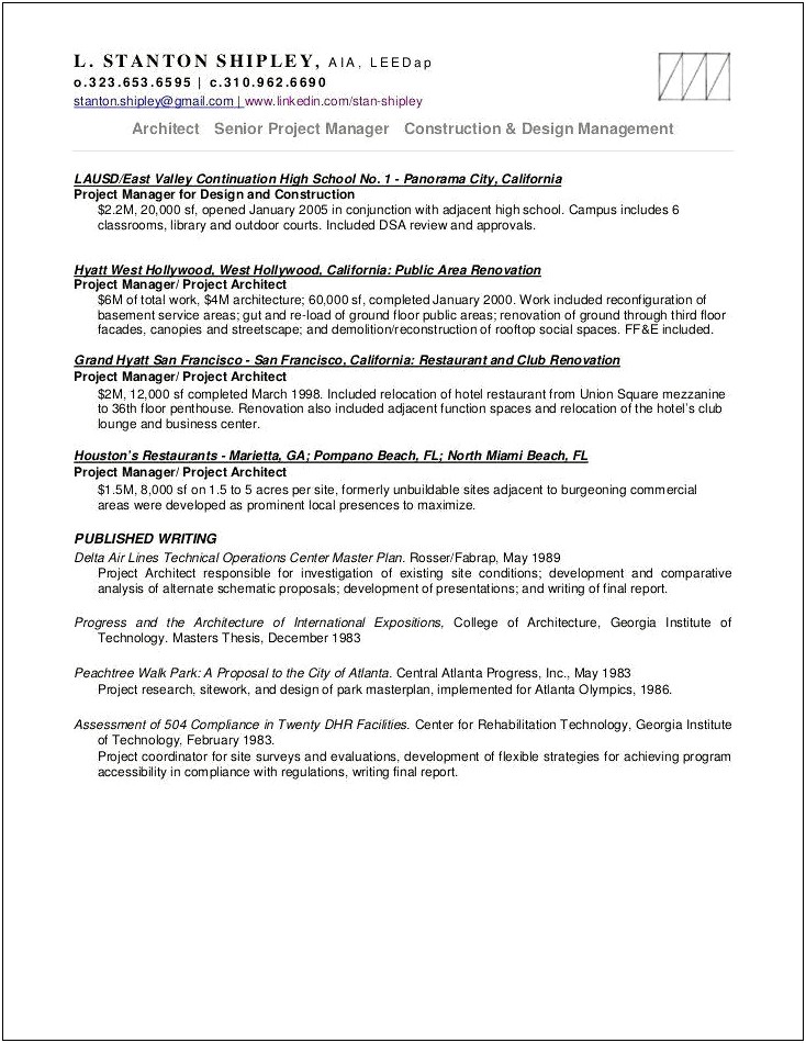 Academic Projects On Resume Sample