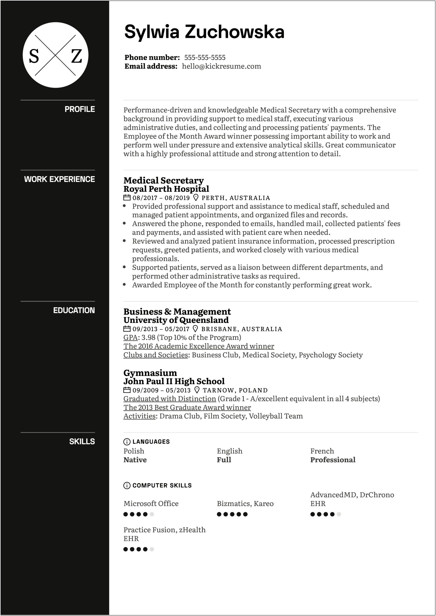 Account Management Drs Office Resume