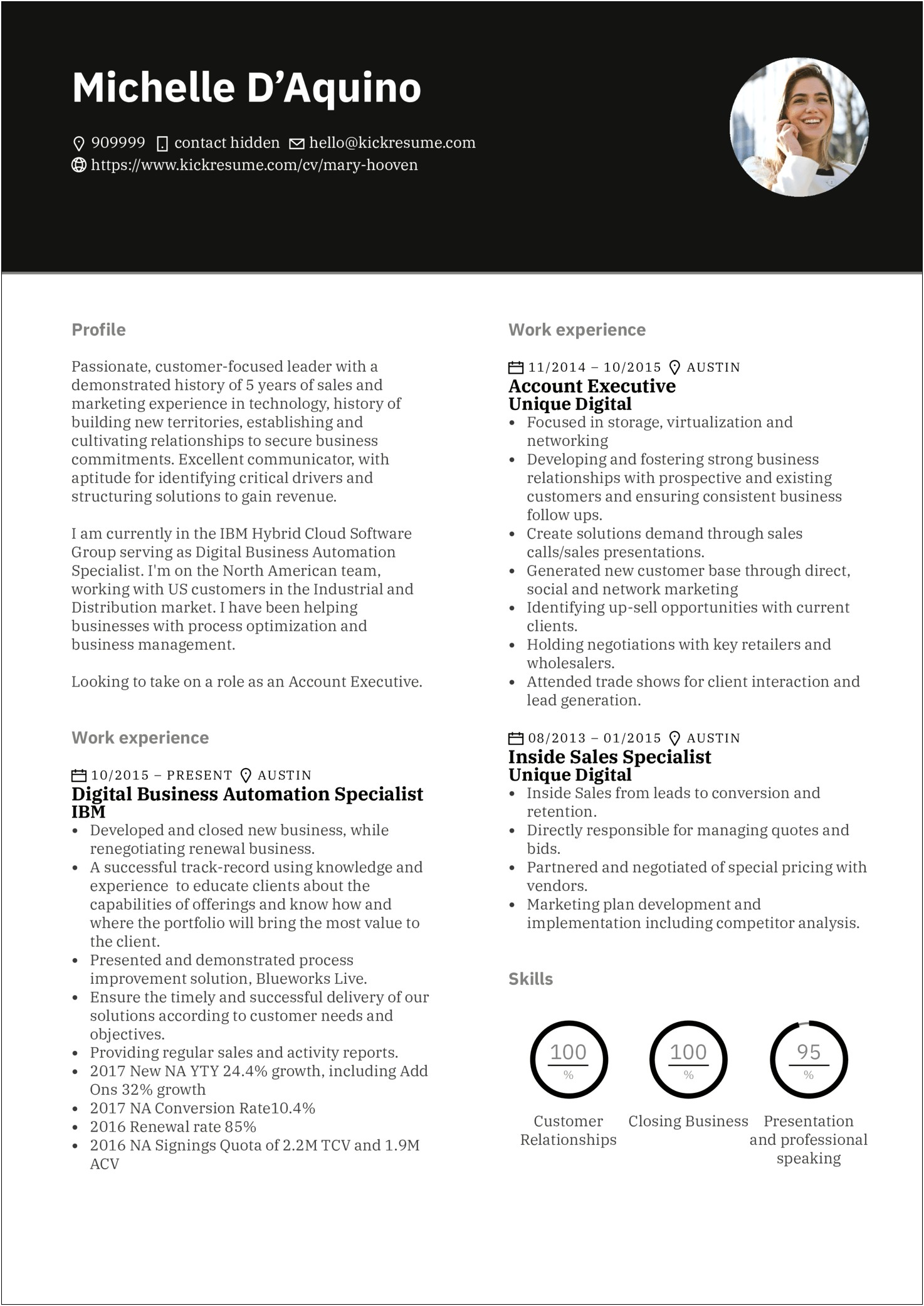 Account Manager Cross Sell Resume