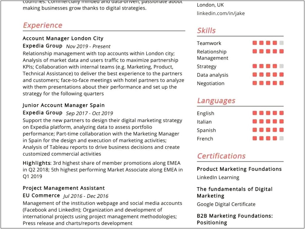 Account Manager Resume Sample Monster