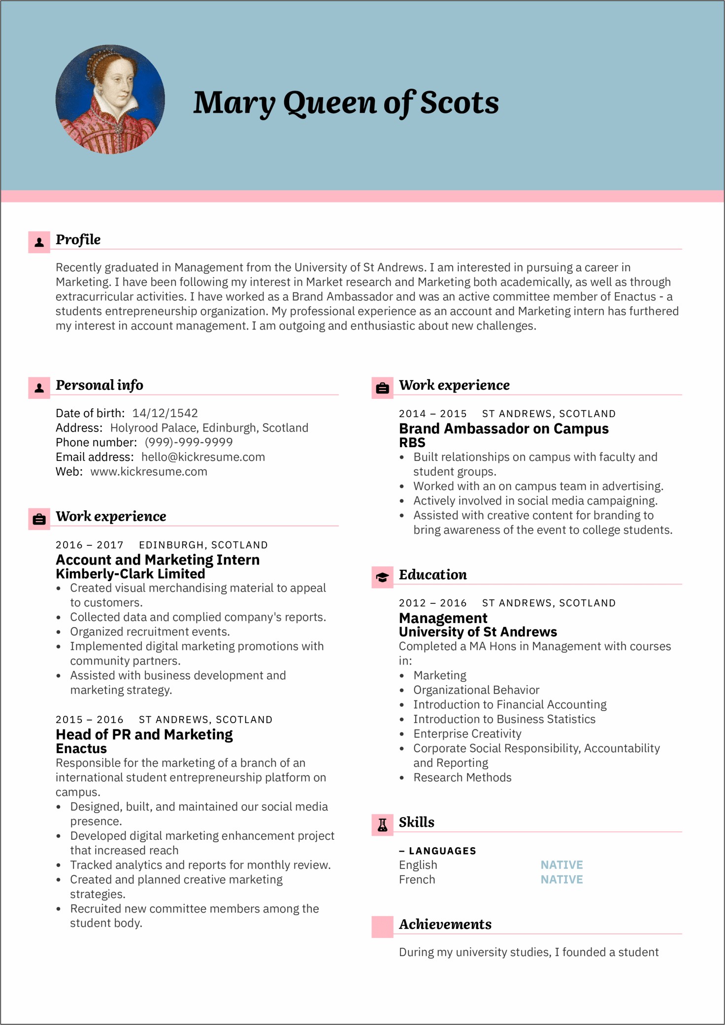 Account Manager Social Media Resume