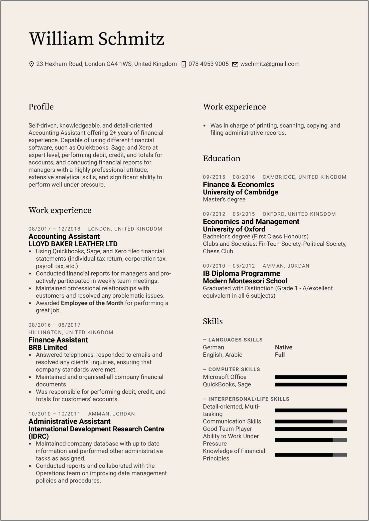 Accountant Job Description In Resume