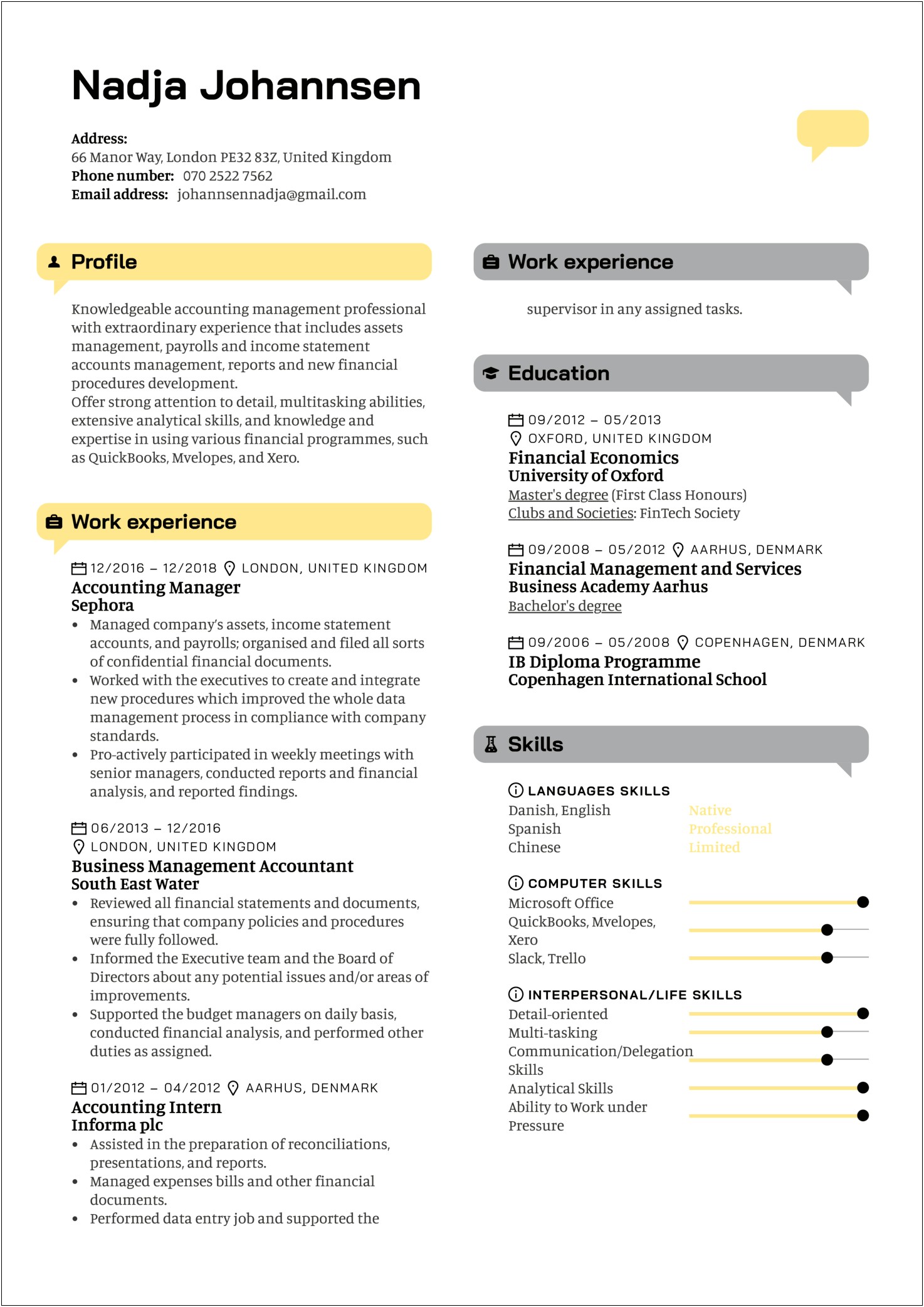Accounting Intern Job Description For Resume