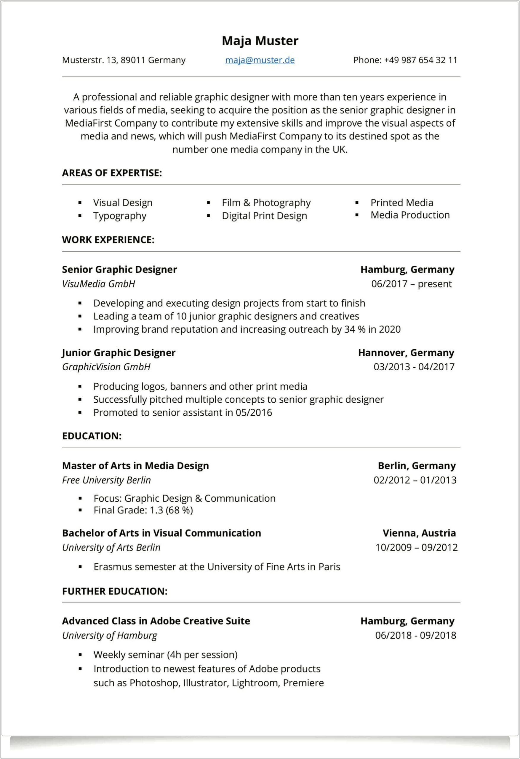 Acquired Company Resume Example 2018