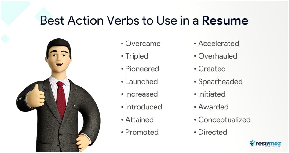 Action Verbs To Put On Resume