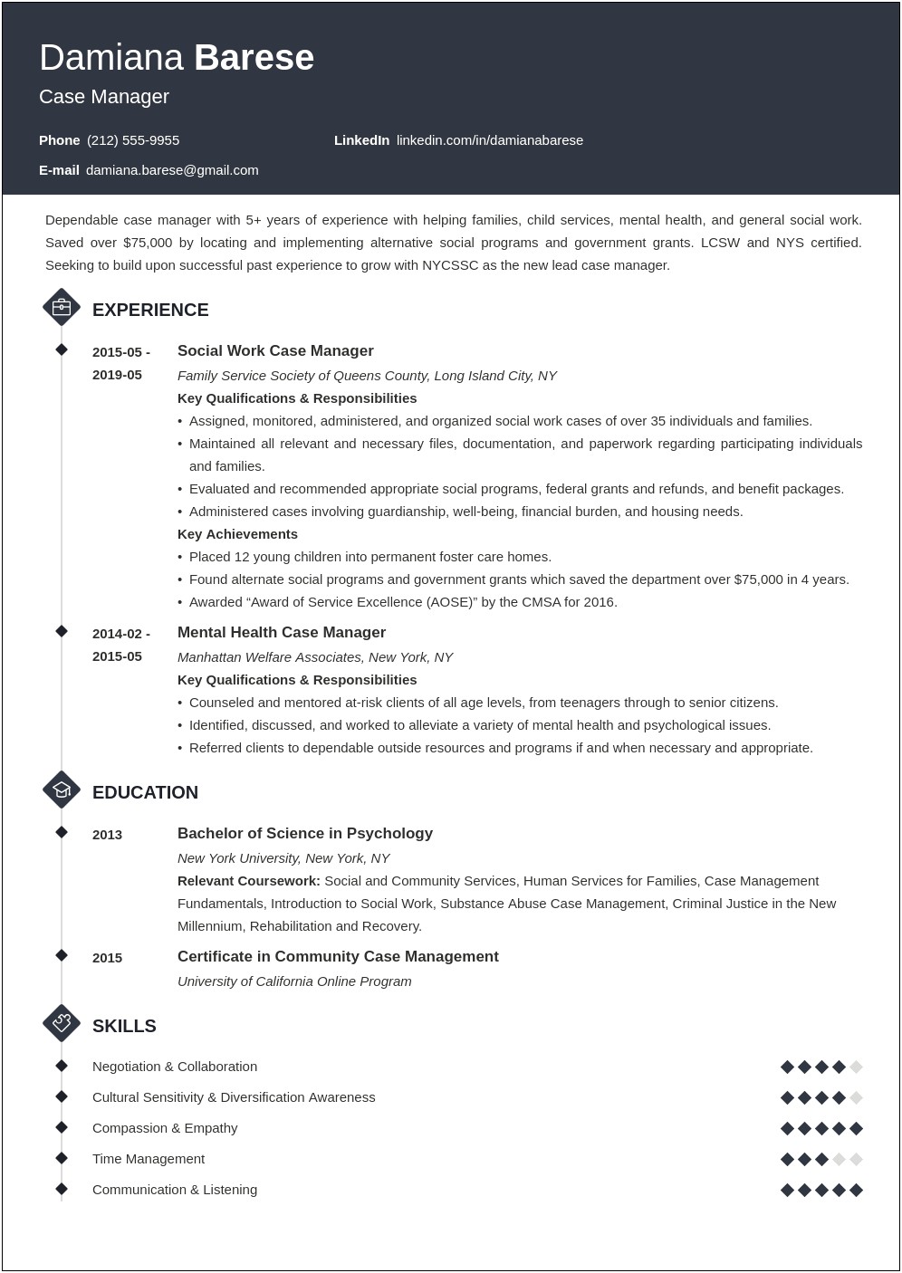 Action Words For Case Manager Resume
