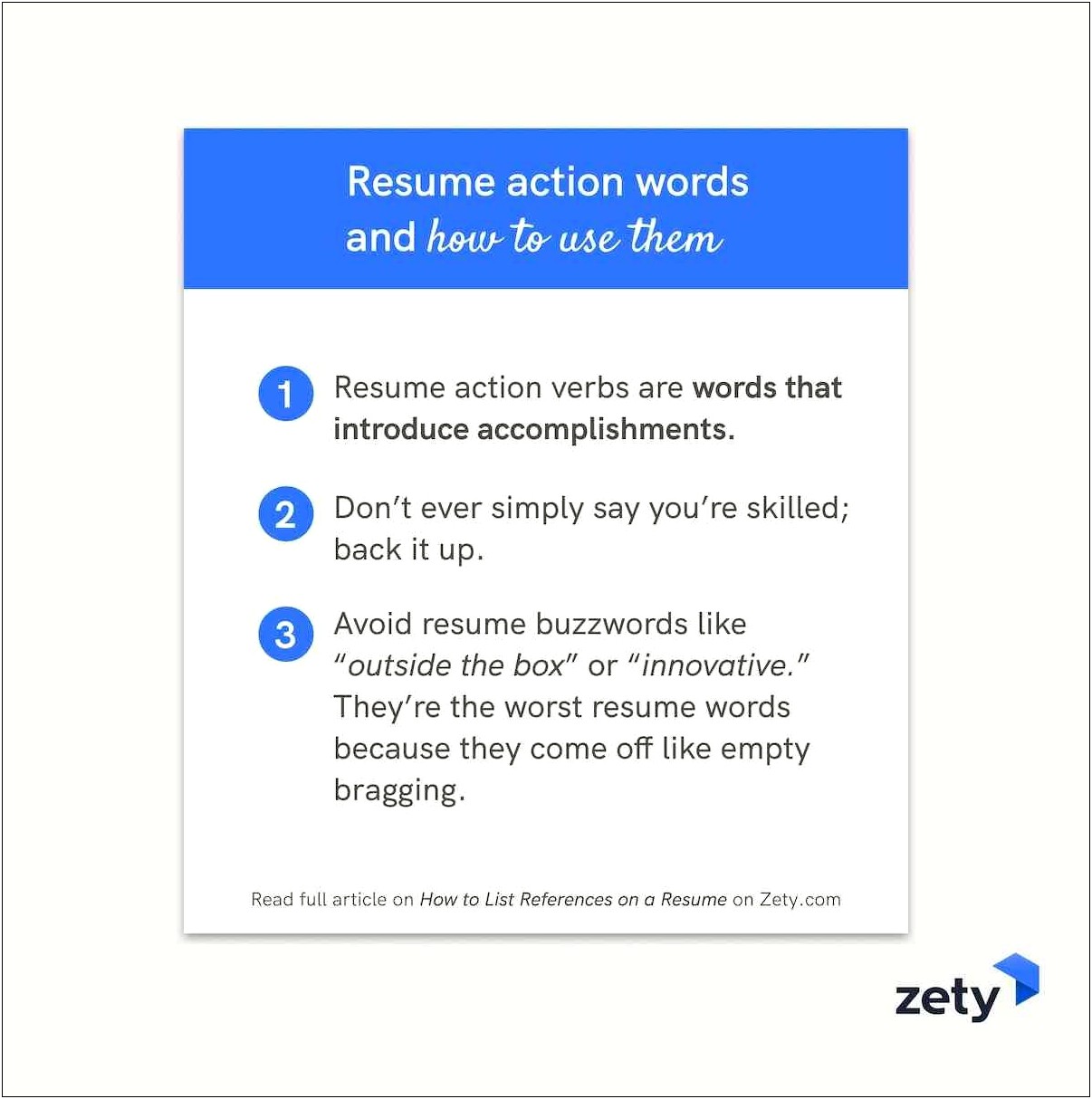 Action Words For Resumes By Category