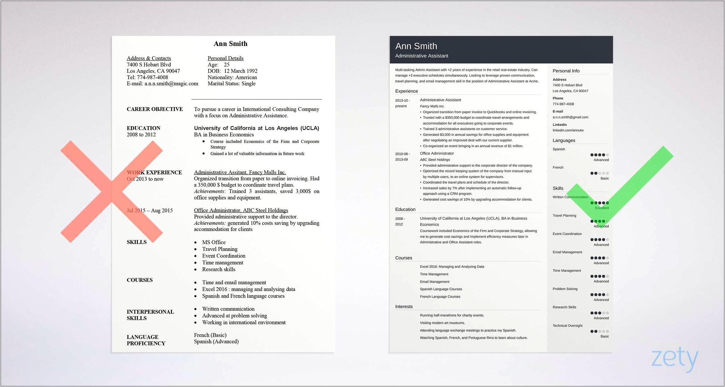 Administrative Assistant Job Resume Cover Letter