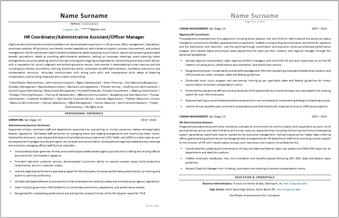 Administrative Assistant Resume Examples 2016