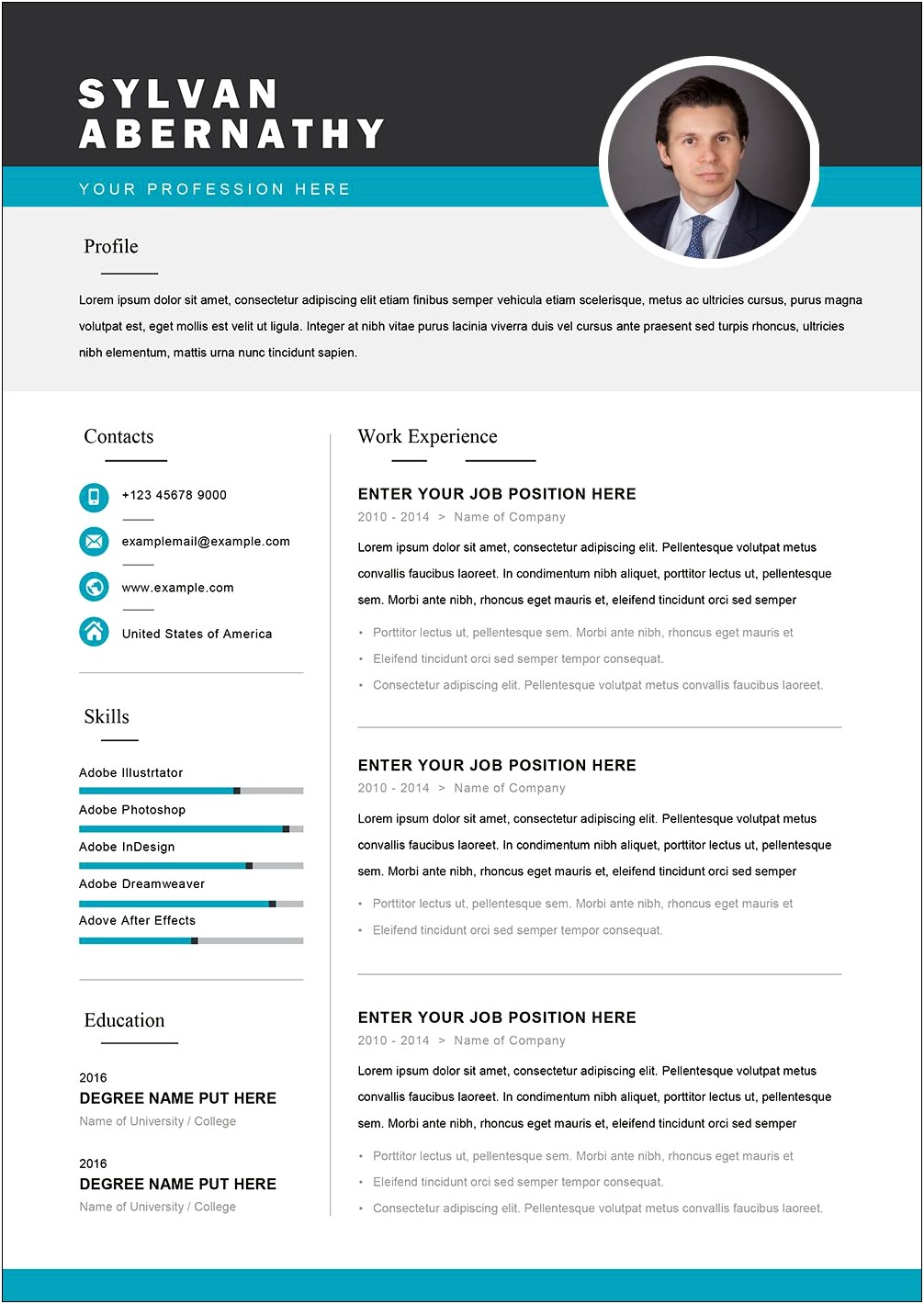 Adobe After Effects Resume Template Free Download