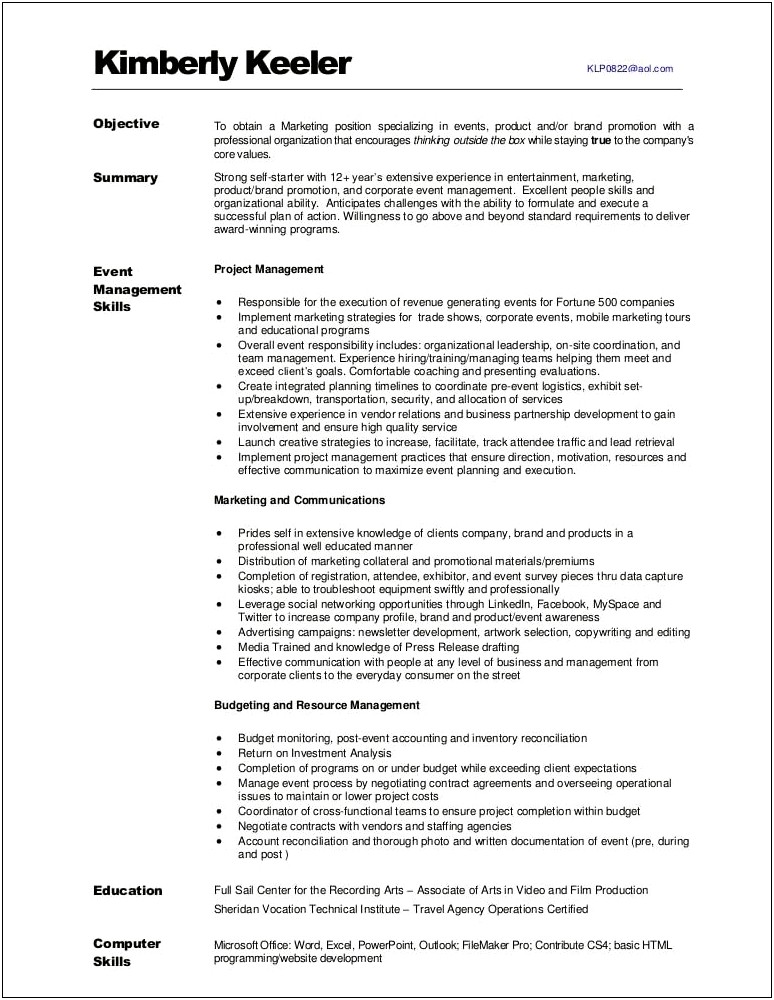 Agency Contract Work On Resume Web Dev