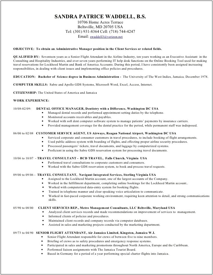 Airport Customer Service Resume Objective