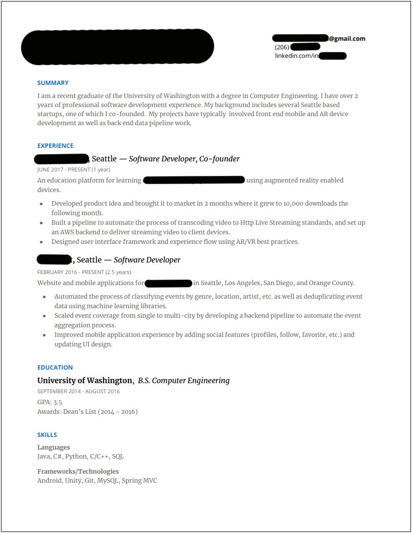 Amazon Fulfillment Experience In A Resume