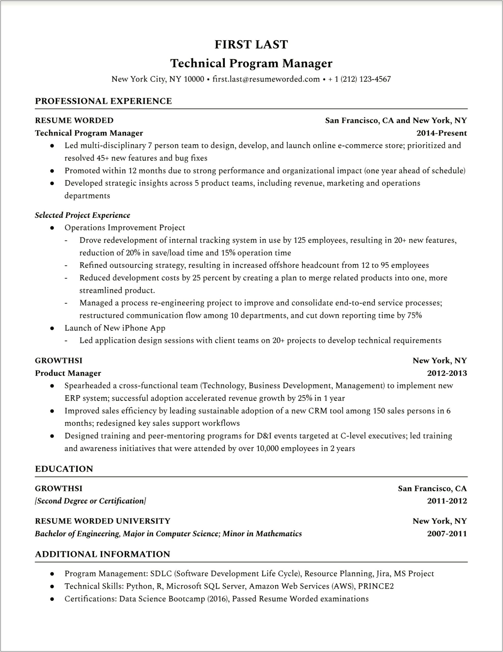 Amazon Operations Manager Resume Examples