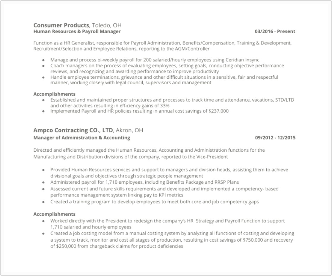 An Resume Groups Information By Skills And Accomplishments.