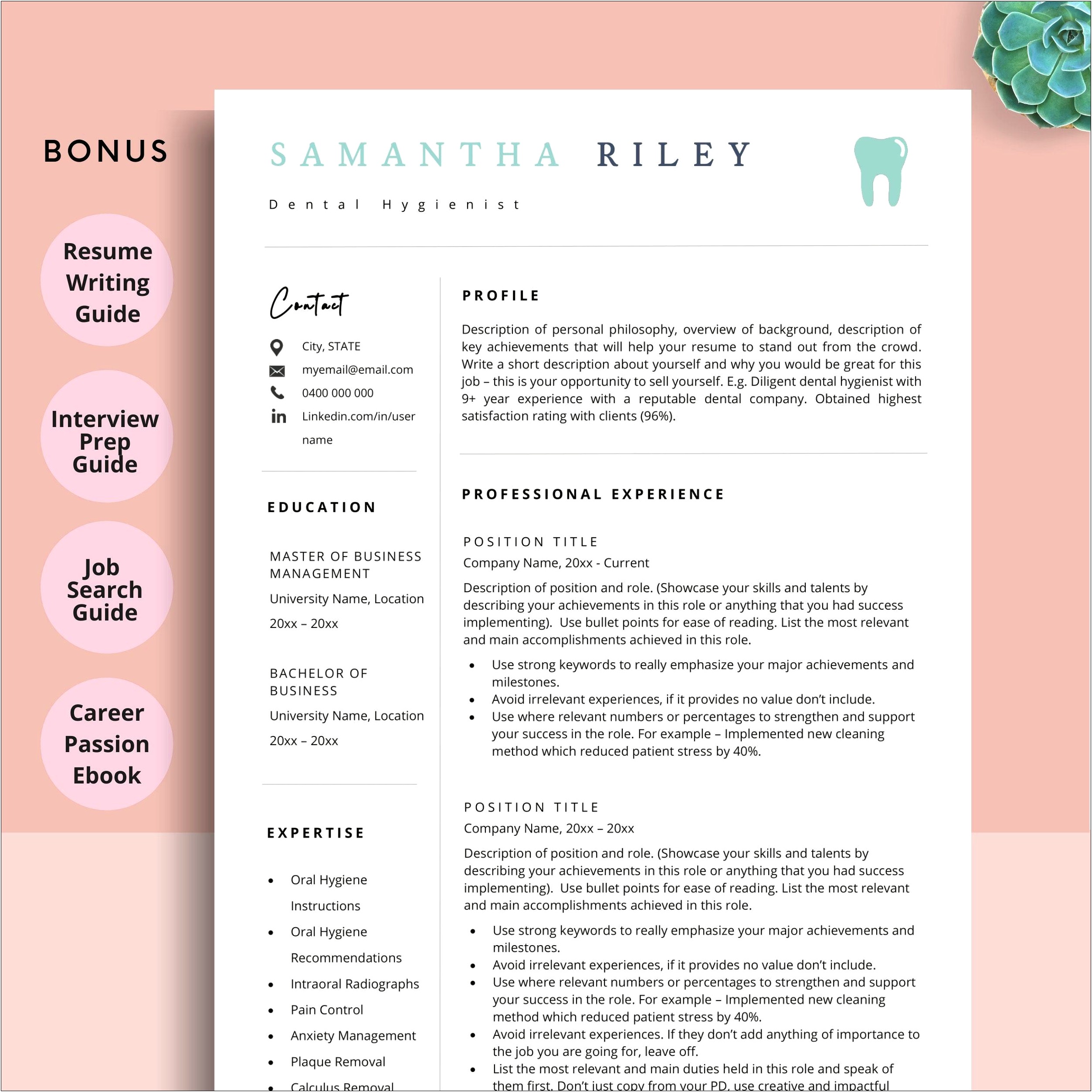An Example Of A Dental Assistan Resume