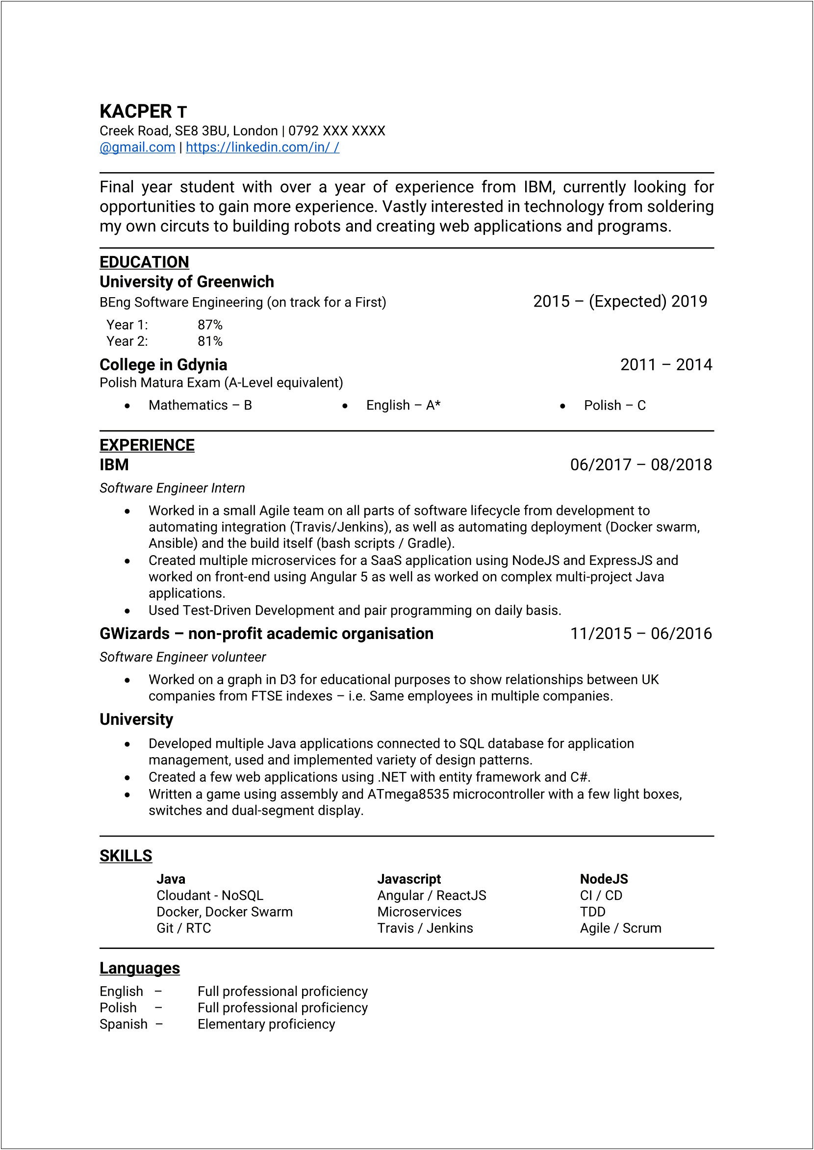 Angular 2 Sample Resume Hireitpeople