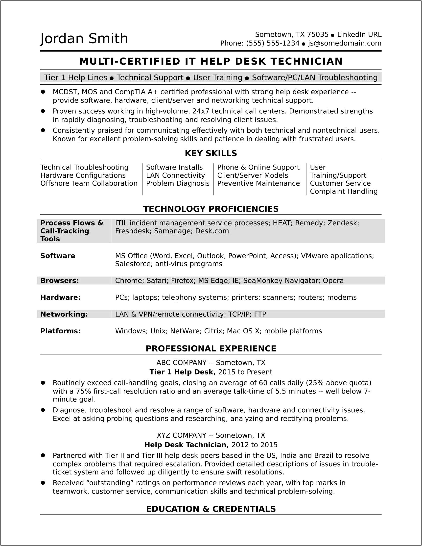 Another Word For Provide Support Resume