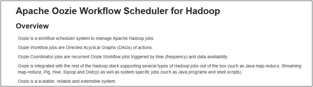 Apache Hadoop Oozie Resume Sample