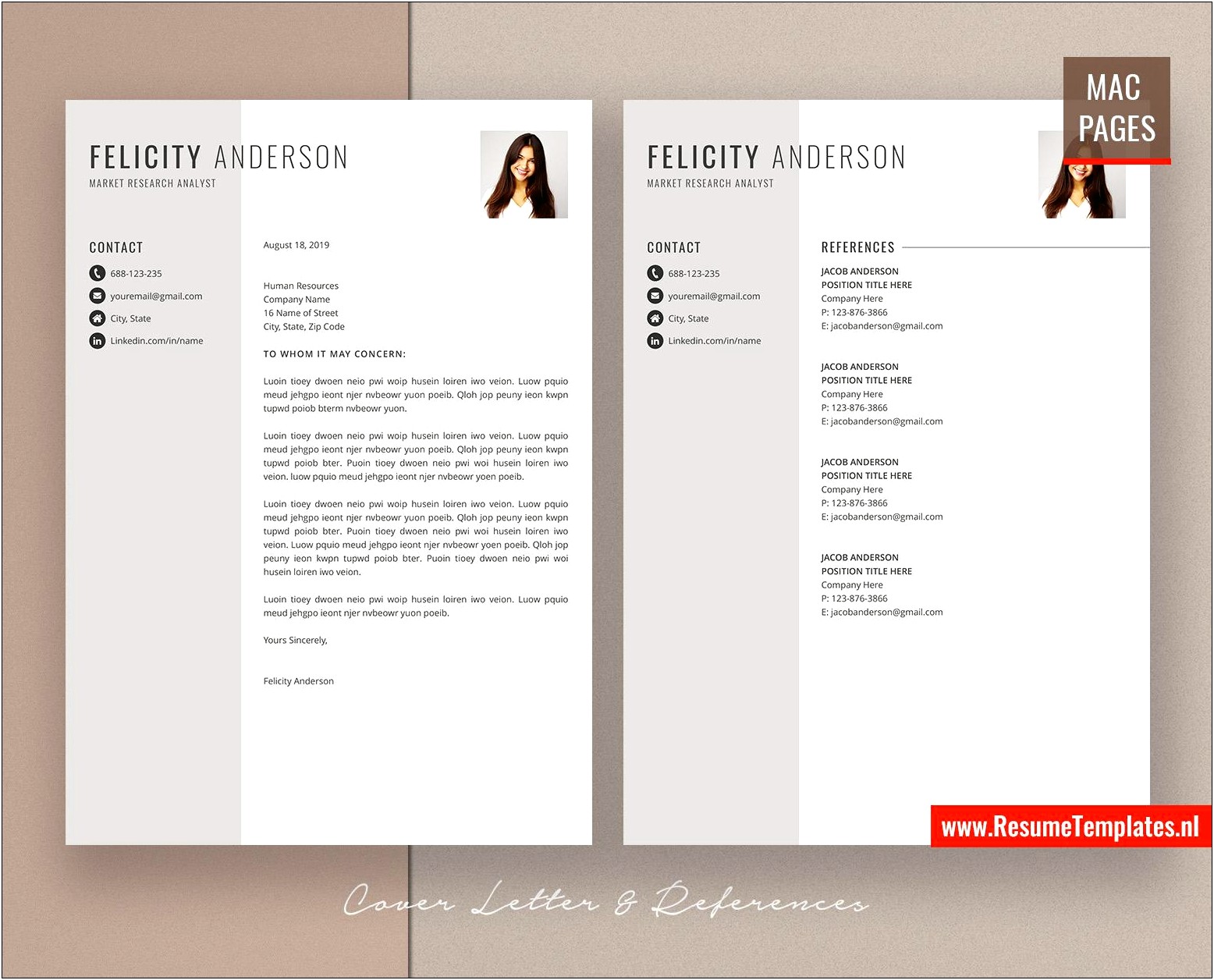Apple Pages Resume Sample Template