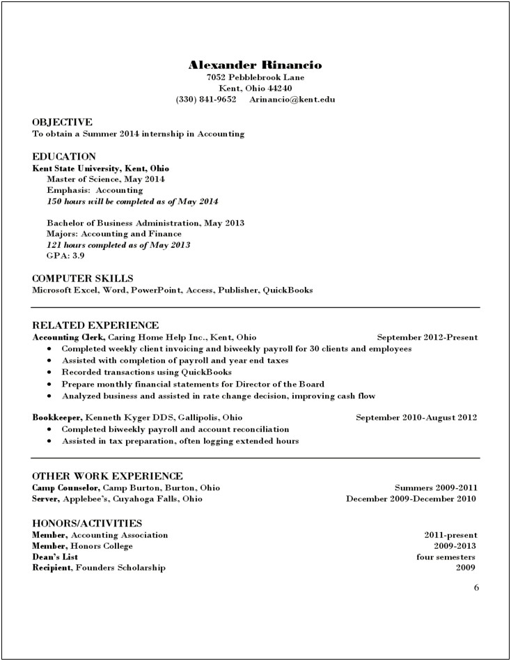 Applebee's Server Job Description For Resume