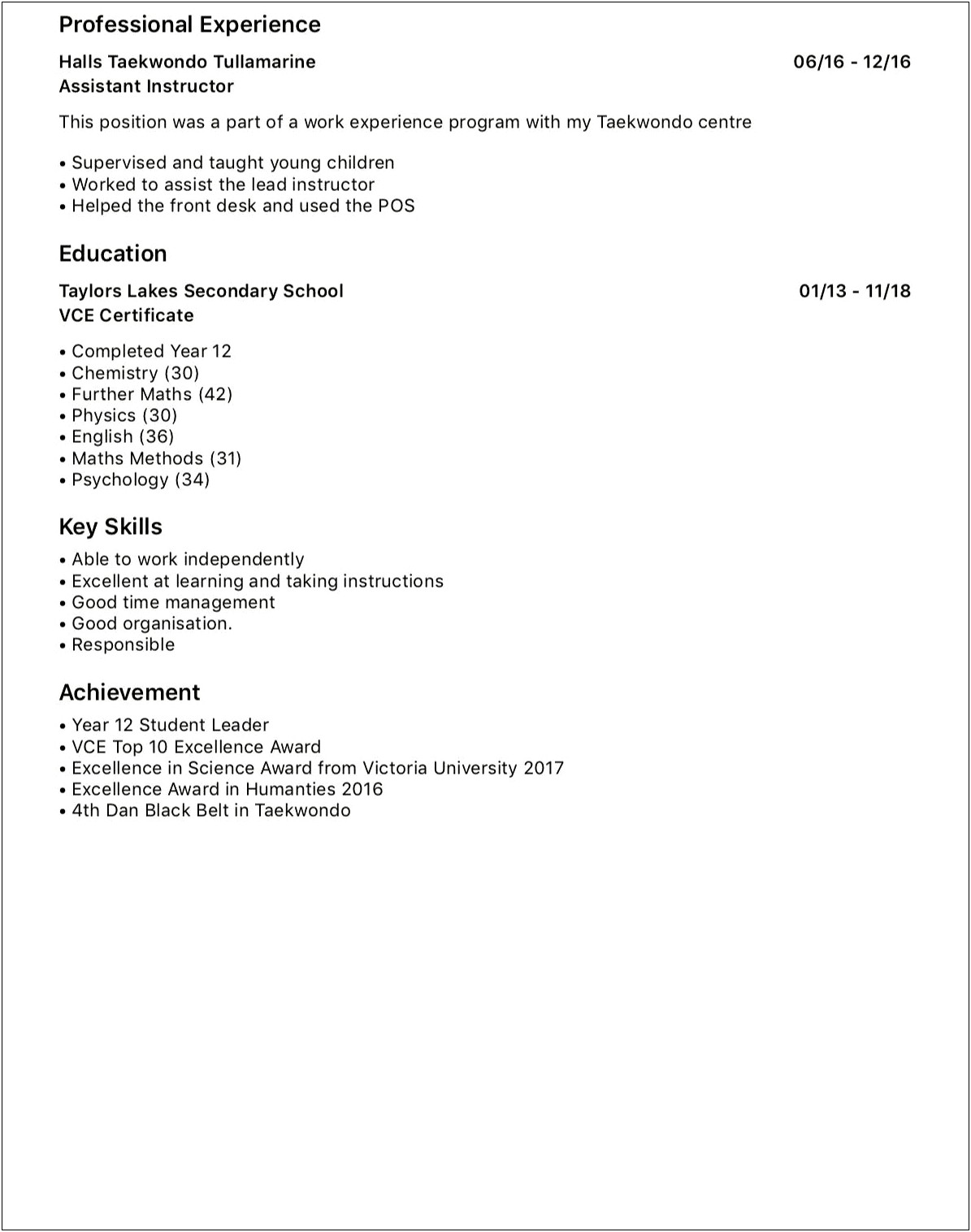 Application For Job With No Resume