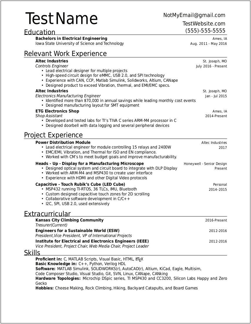 Applying For A Second Job Resume
