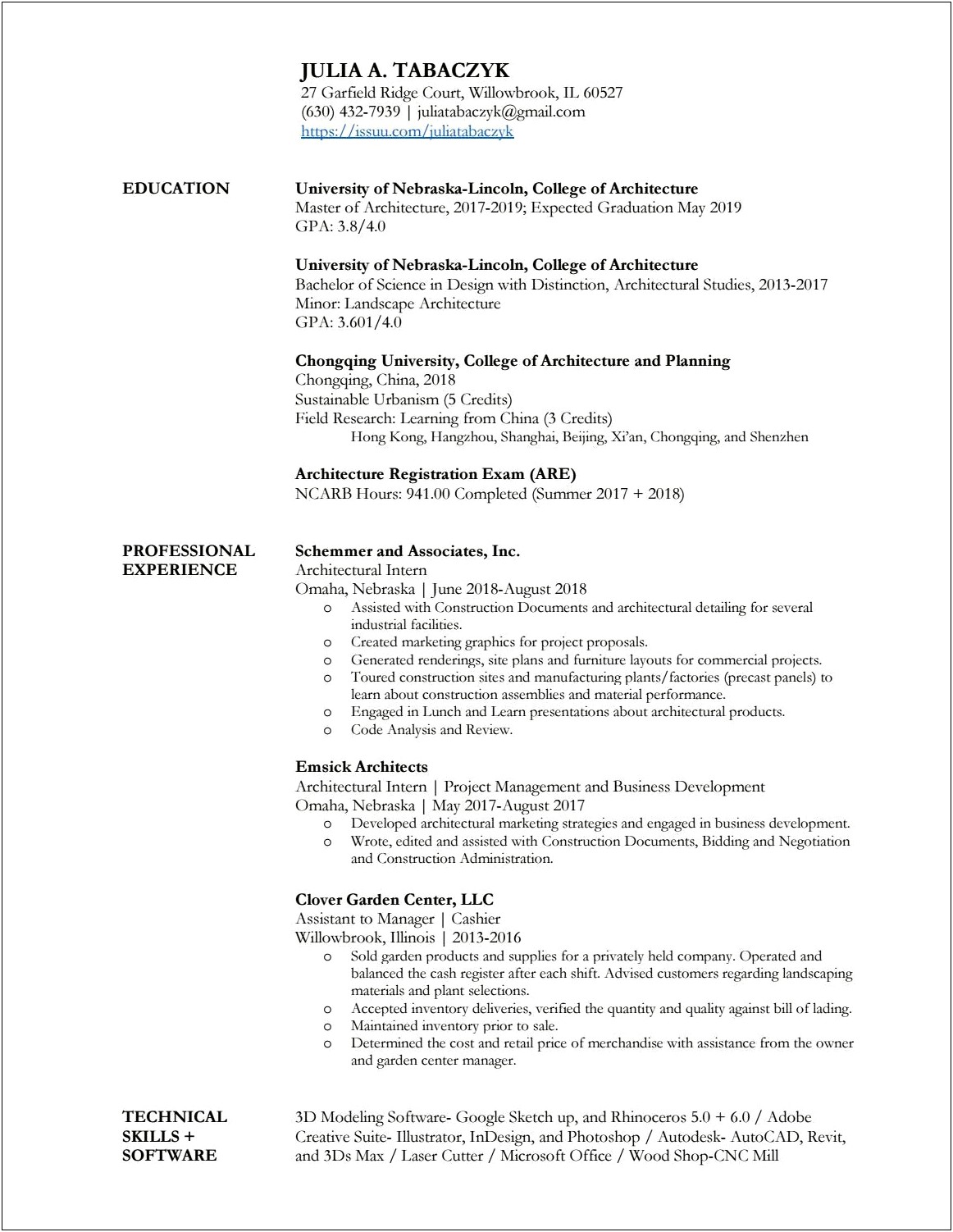 Architectural Woodworking Project Manager Resume