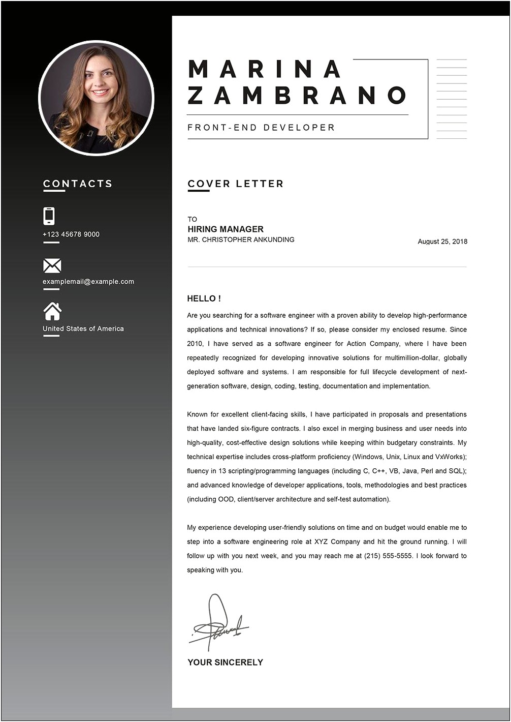 Architecture Resume Cover Letter Examples