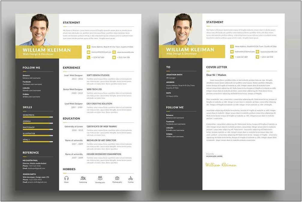 Architecture Resume Template Free Psd