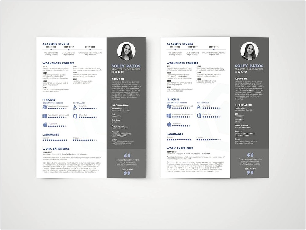 Architecture Resume Templates Free Download