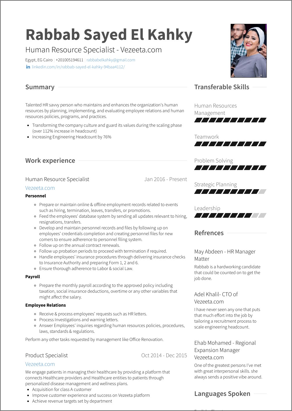 Area Sales Manager Job Resume