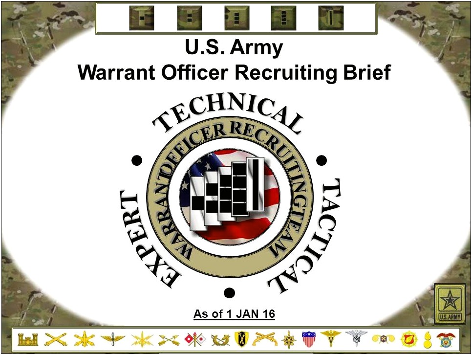 Army Warrant Officer Packet Resume Example