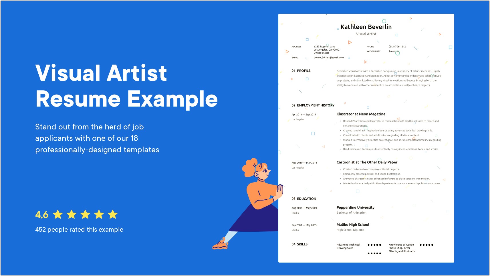 Art Resume Templates For Free