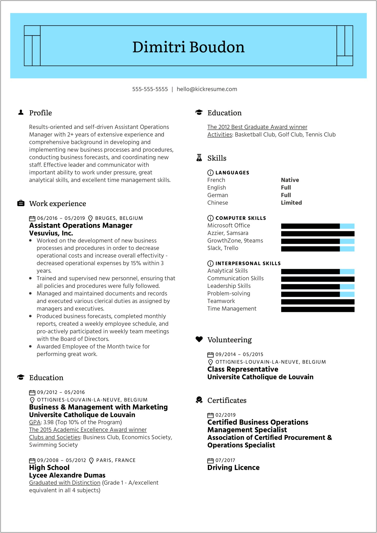 Assistant It Manager Sample Resume