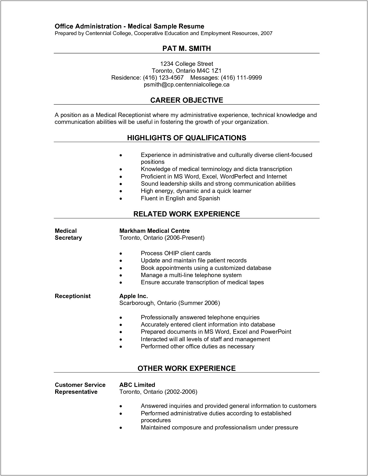 Assistant Medical Office Manager Resume